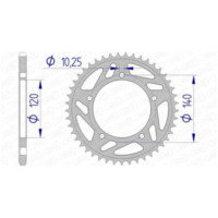 AFAM Aluminiumritzel hinten 15605 - 520 für Suzuki GSR600, GSR750, GSX-R1000 15605-48