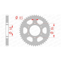 AFAM Steel Standard Rear Sprocket 16201 - 428 for Kawasaki ELIMINATOR125