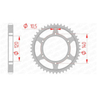 AFAM Standard Stahlritzel hinten 16603 - 530 für Kawasaki VULCAN800, ZXR750, ZZR500 Suzuki GSX1300HAYABUSA, GSX-R750, TL1000 16603-40