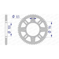 AFAM Aluminiumritzel hinten 17104420 für Kawasaki KX100, KX80, KX85 Suzuki RM100, RM80 17104N-50