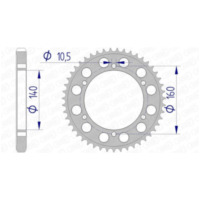 AFAM Aluminium Rear Sprocket 17701530