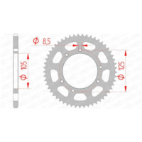 AFAM Standard Stahlritzel hinten 47103 - 420 für Rieju, Peugeot, Aprilia 47103-50