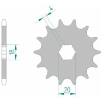 AFAM Steel Standard Front Sprocket 20303 - 520