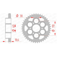 AFAM Standard Stahlritzel hinten 50801 - 525 für Ducati 1098, 1198, DIAVEL1200 50801-39