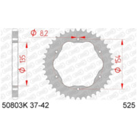 AFAM Steel Standard Rear Sprocket 50803K - 525 for Ducati 1098, 1198, 1200MONSTER 50803K-40