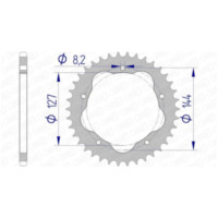 AFAM Aluminiumritzel hinten 51607 - 520 für Ducati 1100HYPERMOTARD, 1100MULTISTRADA, 748 51607-44