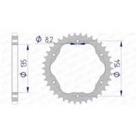 AFAM Aluminium Rear Sprocket 51803 - 525 for Ducati 1098, 1198, PANIGALE1199 51803-40