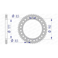 AFAM Aluminiumritzel hinten 63300 - 520 für Husqvarna CR125, CR240, CR500 63300-53