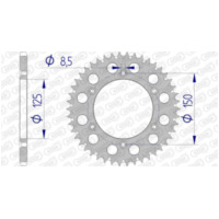 AFAM Aluminium Ultra-Light Self-Cleaning Rear Sprocket 72304 - 520 for KTM, Husqvarna, Husaberg