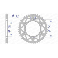 AFAM Aluminiumritzel hinten 72304 - 520 für KTM, Husqvarna, Husaberg 72304N-50