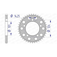 AFAM Aluminium Rear Sprocket 72801 - 525 for KTM 1190RC8, 950SUPERMOTO, 990SUPERDUKE