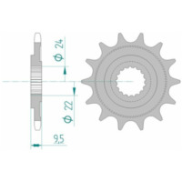 AFAM Selbstreinigendes Stahlritzel vorne 20311 - 520 für Honda, HM, KTM 20311+15