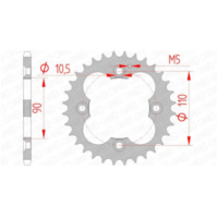 AFAM Standard Stahlritzel hinten 92324 - 520