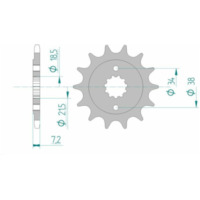 AFAM Standard Stahlritzel vorne 20320 - 520 für Honda CB300R, CBF250, CBR250R