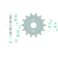 AFAM Steel Standard Front Sprocket 20320 - 520 for Honda CB300R, CBF250, CBR250R 20320-13