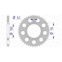 AFAM Aluminium Rear Sprocket 93303 - 520 for GAS GAS CONTACTTX320, CONTACTTXT250, CONTACTTXT270 Sherco ST0.8, ST1.25, ST2.0