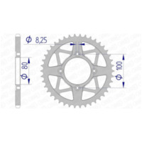 AFAM Aluminium Rear Sprocket 93320 - 520 for Beta, for: Gas Gas, Sherco