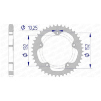 AFAM Aluminium Rear Sprocket 93836 - 525 for MV Agusta BRUTALE1078RR, BRUTALE1090, BRUTALE800