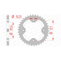 AFAM Standard Stahlritzel hinten 98500 - 520 für Polaris OUTLAW450, OUTLAW525, PREDATOR500 98500-38