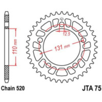 JT SPROCKETS Aluminium Ultra-Light Rear Sprocket 75 - 520 for BMW S1000RR JTA75.44