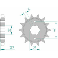 AFAM Standard Stahlritzel vorne 20502 - 530 für Honda CB550, CB750 20502-18