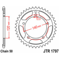 JT SPROCKETS Steel Standard Rear Sprocket 1797 - 530