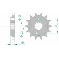 AFAM Standard Stahlritzel vorne 20507 - 525 für Honda NT650, VT600CSHADOW, XL600V