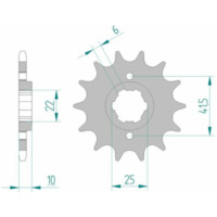 AFAM Standard Stahlritzel vorne 20508 - 520 für Honda NX650DOMINATOR