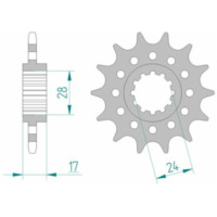 AFAM Standard Stahlritzel vorne 20511 - 520 für Honda CBR600F