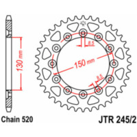 JT SPROCKETS Steel Standard Rear Sprocket 245/2 - 520 for Honda NSR250R, NX250, VTR250 Yamaha WR250, WR450F JTR245/2.44