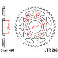 JT SPROCKETS Standard Stahlritzel hinten 269 - 428 für Honda, Daelim, Mash JTR269.44