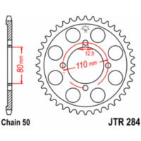 JT SPROCKETS Steel Standard Rear Sprocket 284 - 530 for Honda CB650, CB750 JTR284.40