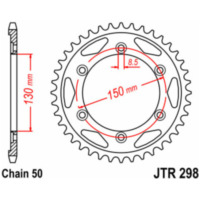 JT SPROCKETS Steel Standard Rear Sprocket 298 - 530