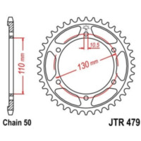 JT SPROCKETS Zink Standard Kettenrad 479 - 530 für Yamaha FZ1N, FZ6600, FZ6600S2