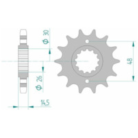 AFAM Standard Stahlritzel vorne 20602 - 530 für Honda CB1000F, CB1100, CB1100X-11