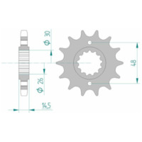 AFAM Standard Stahlritzel vorne 20602 - 530 für Honda CB1000F, CB1100, CB1100X-11 20602-17