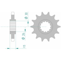 AFAM Standard Stahlritzel vorne 20603 - 530 für Honda CB1000R, CB900FHORNET, CBF1000