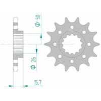 AFAM Steel Standard Front Sprocket 20605 - 525 for Honda VFR750R