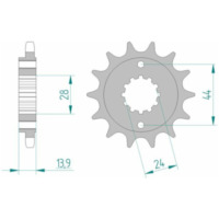 AFAM Standard Stahlritzel vorne 20606 - 525 für Honda XRV750 20606-16