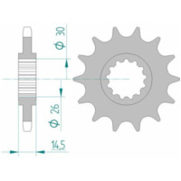 AFAM Standard Stahlritzel vorne 20607 - 525 für Honda CB750