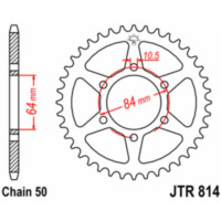 JT SPROCKETS Standard Stahlritzel hinten 814 - 530 für Suzuki GS400, GS450, GS550 JTR814.41