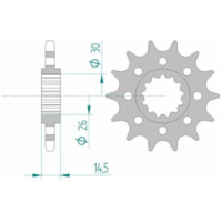 AFAM Steel Standard Front Sprocket 20609 - 525 for Honda RVF750
