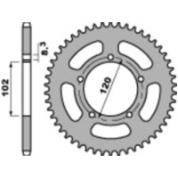 PBR Standard Stahlritzel hinten 4373 - 420 für Aprilia TUONO50