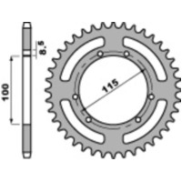 PBR Steel Standard Rear Sprocket 4391 - 420