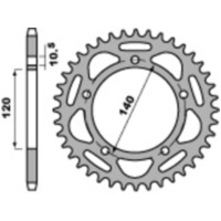 PBR Steel Standard Rear Sprocket 4397 - 520 4397.45.C45