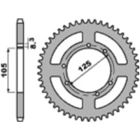PBR Ultraleichtes Aluminiumritzel hinten 4413 - 525 für Rieju, Derbi, Yamaha 4413.55L