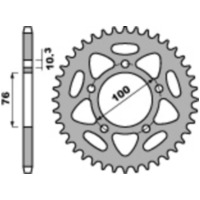 PBR Ultraleichtes Aluminiumritzel hinten 4456 - 525 für Benelli TNT1130, TORNADO3900, TORNADO900 4456.44.L