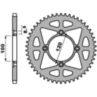 PBR Steel Standard Rear Sprocket 4478 - 428 for Beta RE1254TENDURO, RR1254TENDURO