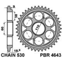 PBR Standard Stahlritzel hinten 4643 - 530 für Ducati 1200MULTISTRADA, 1260MULTISTRADA