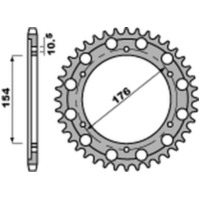 PBR Steel Standard Rear Sprocket 4679 - 525 4679 44 C45